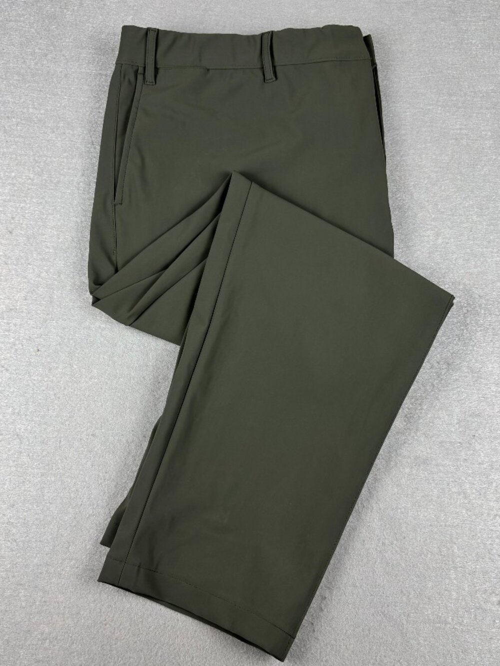 Proper Cloth Milano Green Performance Stretch Pants Men's Custom 46x27